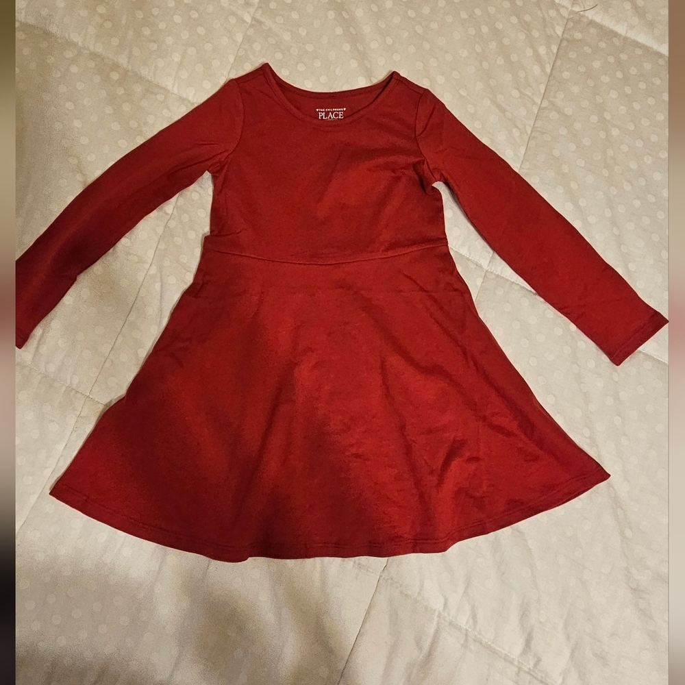 Girls Red Skater Dress.   #140